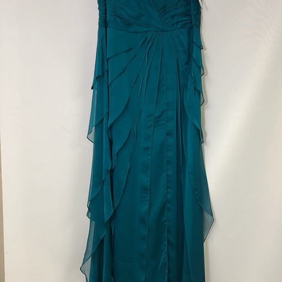 Adrianna papell jewels neckline short sleeve shutter long dress - Picture 6 of 16